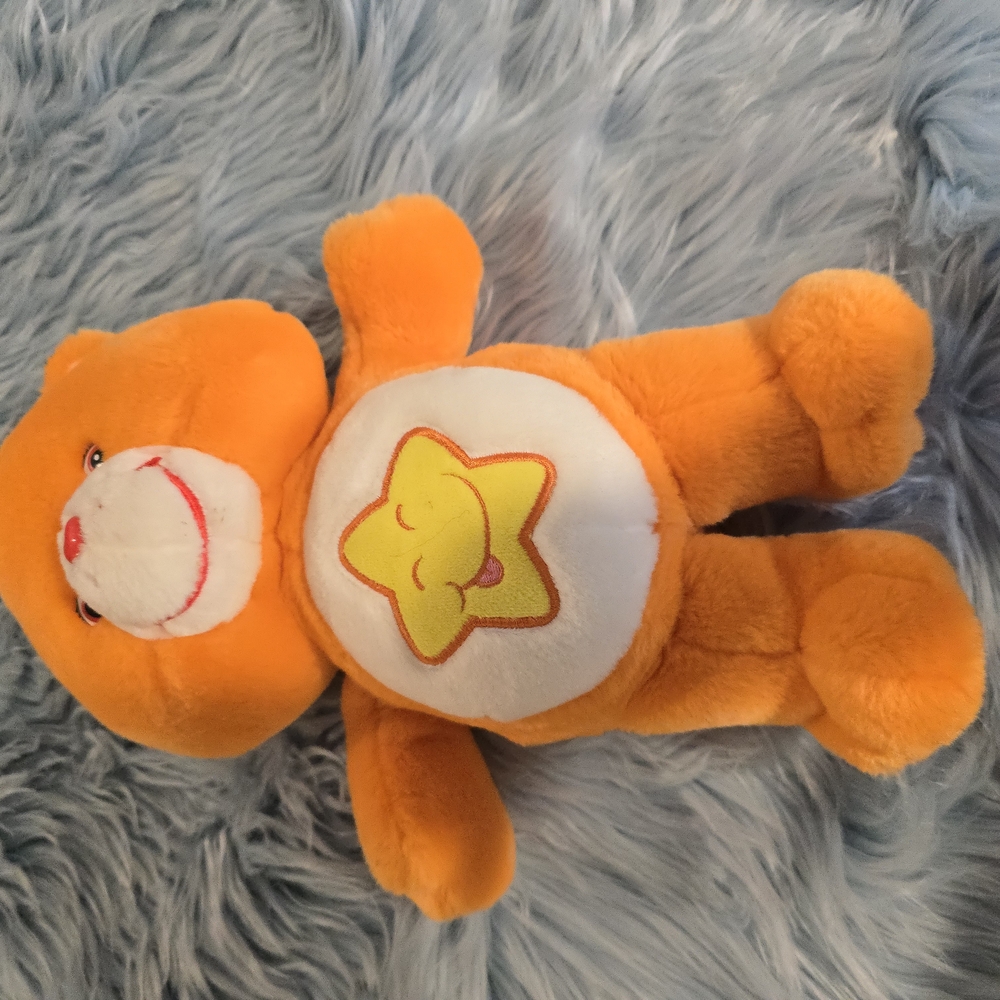 Care Bears Orange and White Stuffed Animal with Star Design